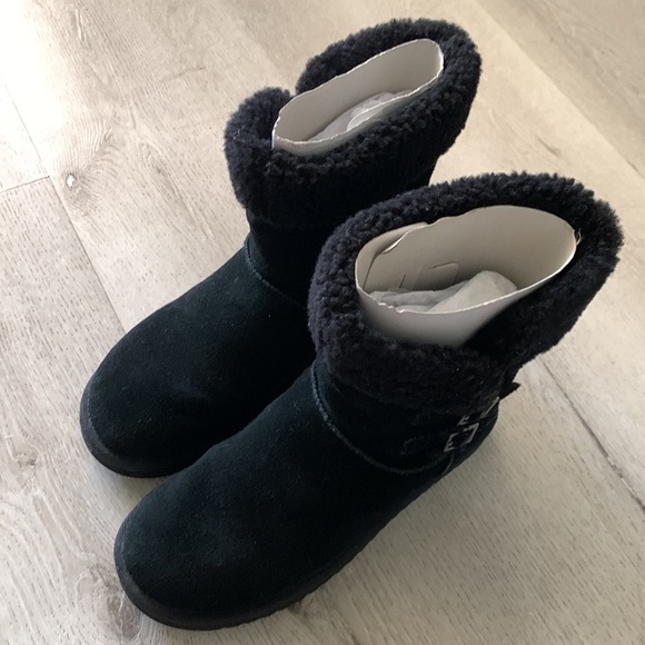 Koolaburra By Ugg Sulana Short Womens Insulated Winter Snow Boots Size 8 Black - Picture 9 of 11